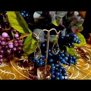 Gold tone crystal earrings